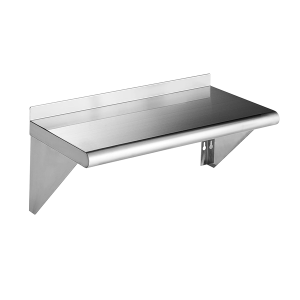 ROCKPOINT NSF Stainless Steel Shelf 12 x 24 Inches, 230 lb, Commercial Wall Mount Floating Shelving with Industrial Grade Metal for Restaurant, Kitche