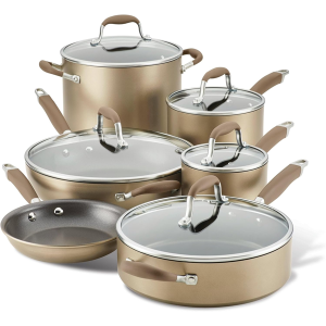 Anolon Advanced Home Hard-Anodized Nonstick 11-Piece Cookware Set (Bronze)