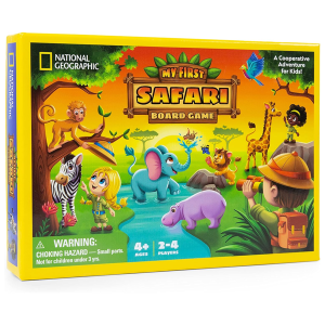 NATIONAL GEOGRAPHIC My First Safari Board Game for Kids 4-6 – Animal Game for Kids & Adults, Cooperative Fun Perfect for Family Game Night, Kids Board