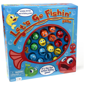 Let's Go Fishin' Game by Pressman - The Original Fast-Action Fishing Game!, 1-4 players