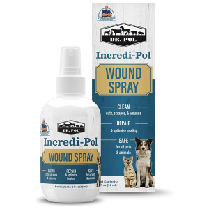 Dr. Pol Incredi-Pol Wound Spray for Dogs, Cats, Horses, and All Animals - Dog Wound Care to Clean Cuts, Scrapes, Hot Spots, and More - Repair Skin and