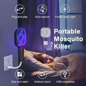 Mini USB Electric Mosquito gadget Swatter UV Light with sharp sparking Fly Bug Zapper Insect Racket