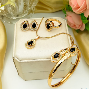 Fancy Gold Plated Zircon Combo Set