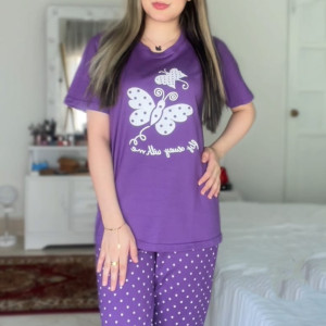 PURPLE WOMENS NIGHTWEARS 2 PCS
