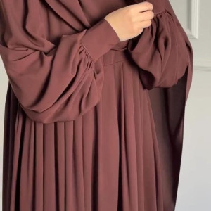 Chocolaty Elegant Brown Abaya With Stroller