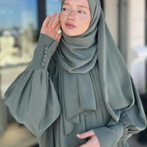Olive Abaya With Stroller